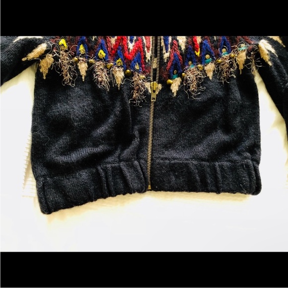 Colorful Patterned Knit Jacket - Picture 4 of 7